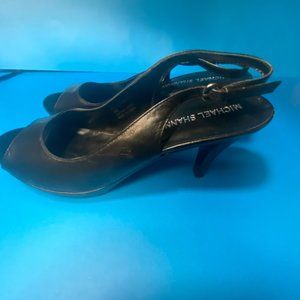 Michael Shannon cute black fashion heels women's size 9m